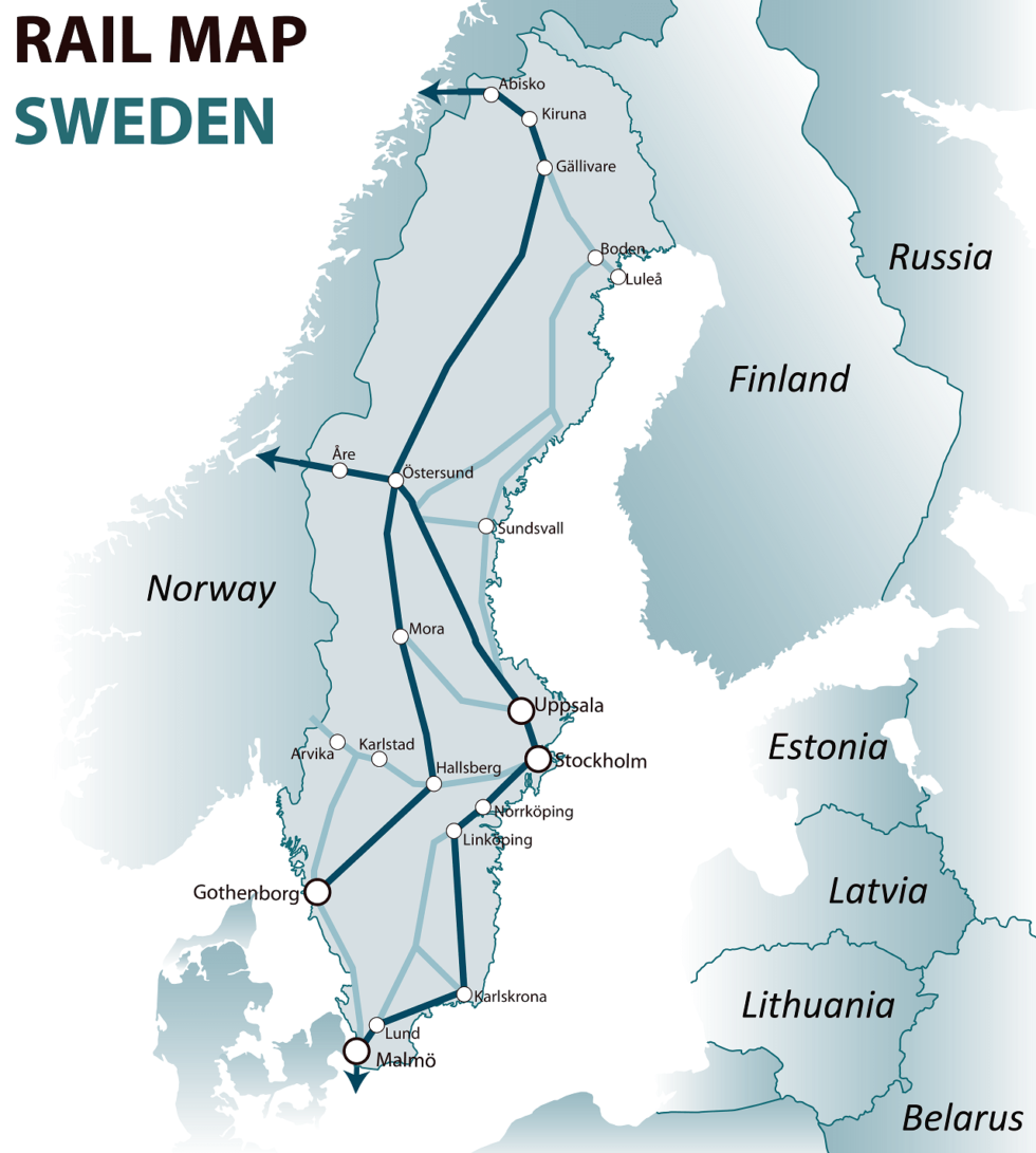 sweden to germany travel time by train